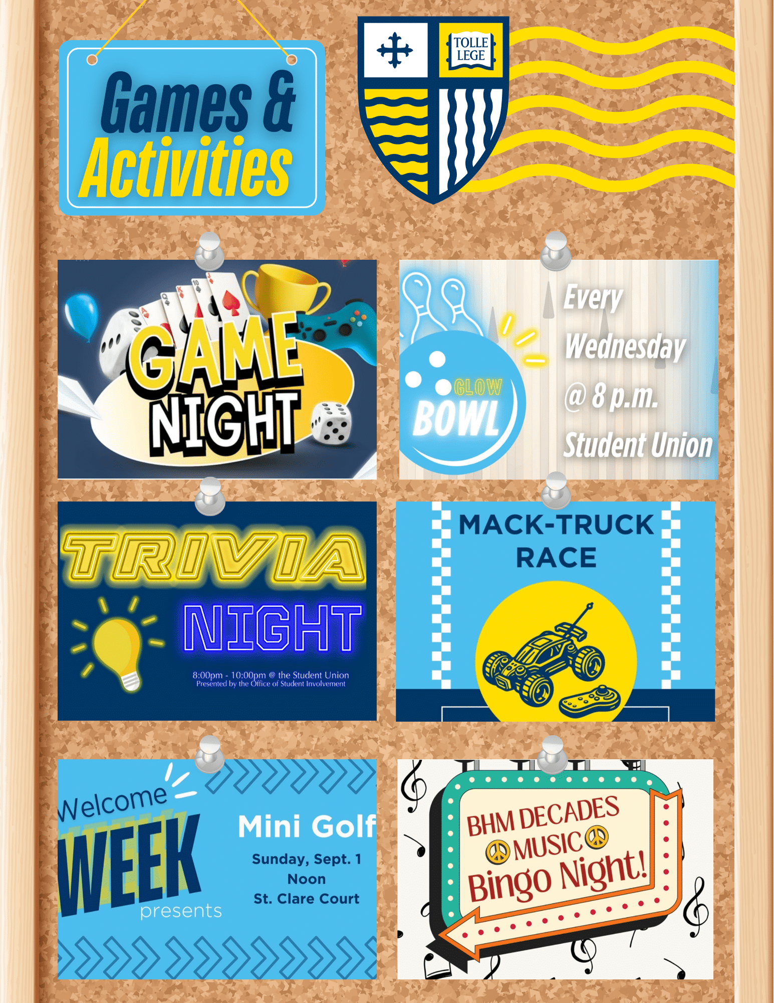 2026 Cork Board design for events flyer - microsite week 7 - 2