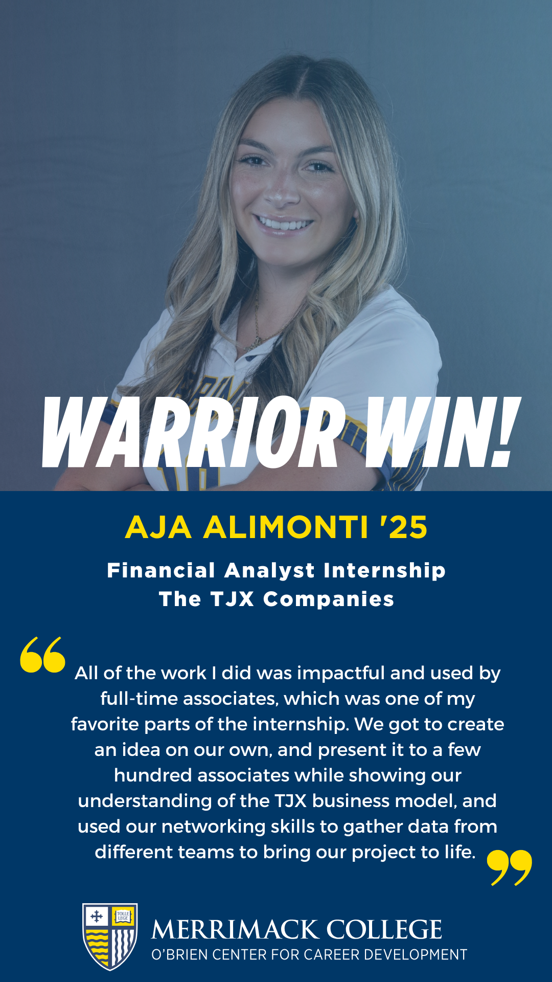 Warrior Win - Aja Alimonti '25