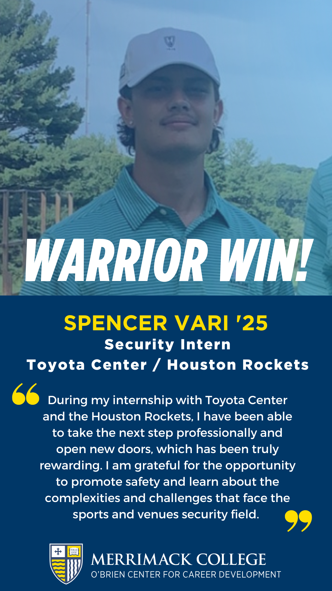 Warrior Win - Spencer Vari '25